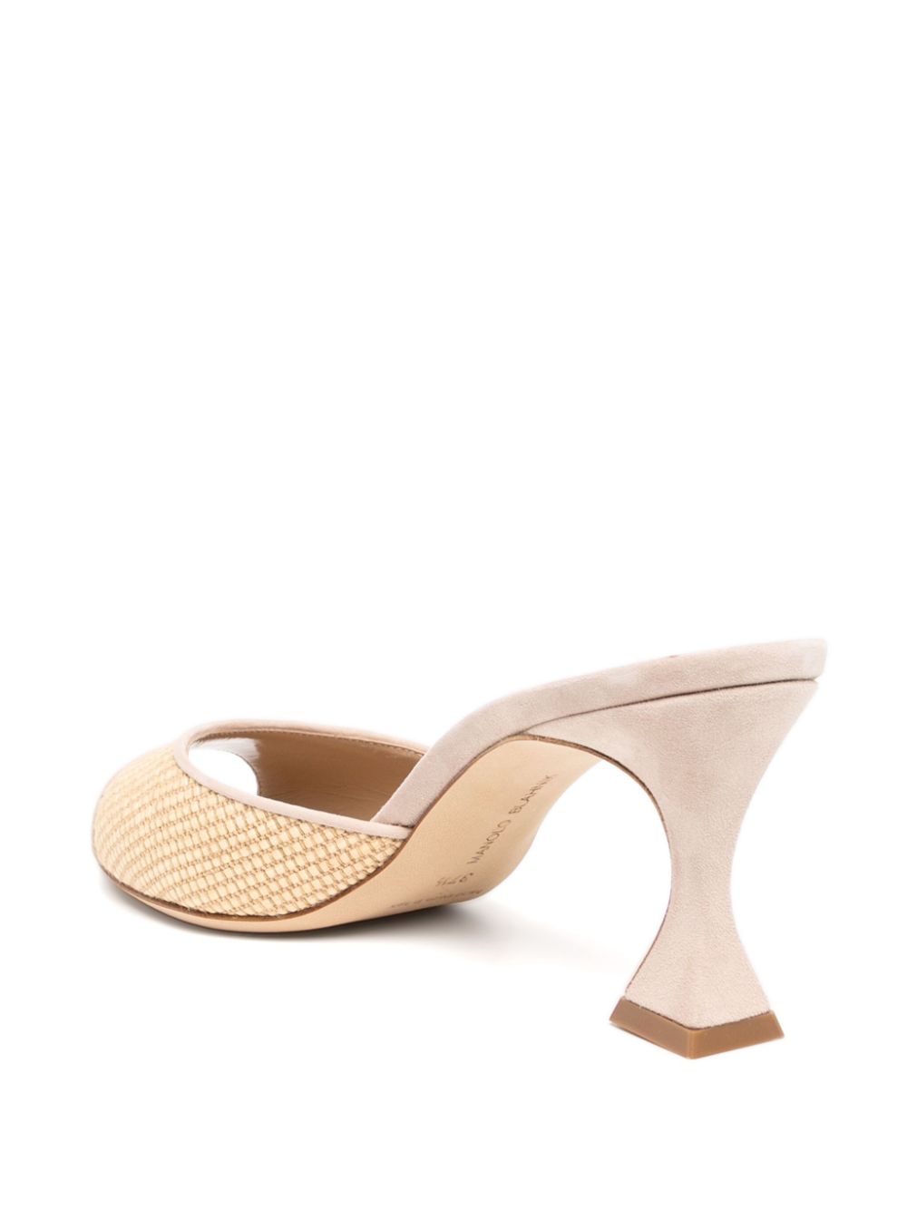 Manolo Blahnik Muiltjes met open neus Beige