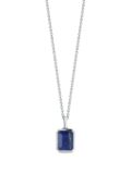 Mateo sterling silver emerald cut lapis necklace