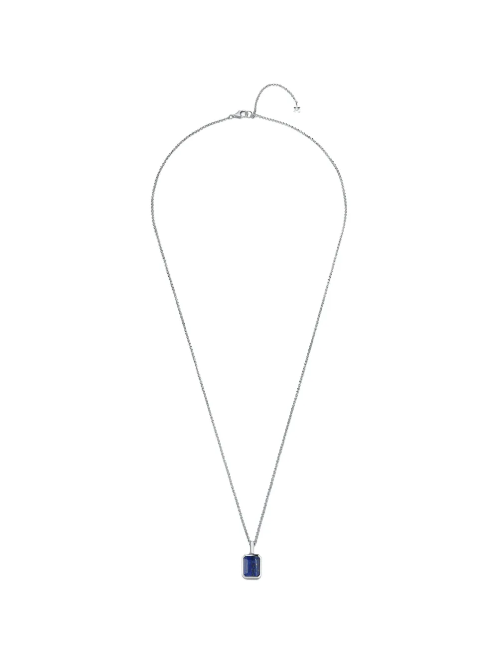 Mateo sterling silver emerald cut lapis necklace - Argento