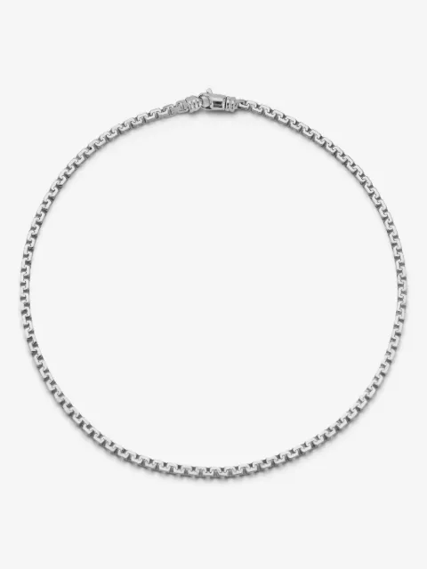 Mateo sterling silver Square Link necklace