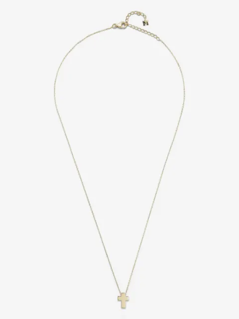 Mateo 14K yellow gold Suspended Cross necklace