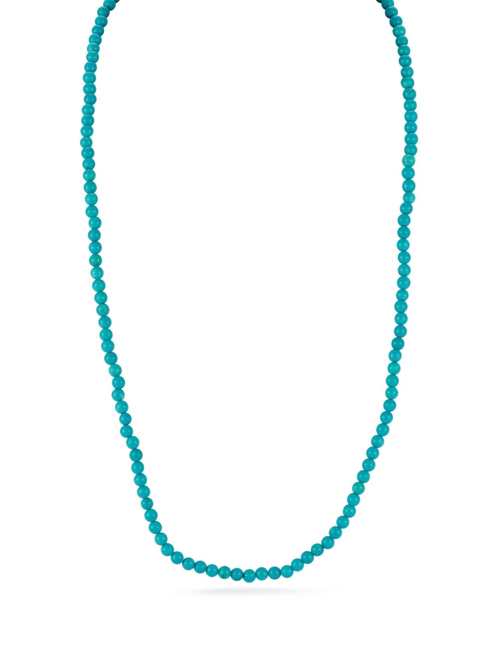 14K yellow gold beaded turquoise necklace