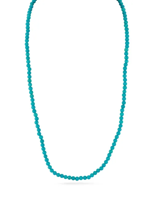 Collier en or 14ct à perle serti de turquoise - Mateo - Modalova