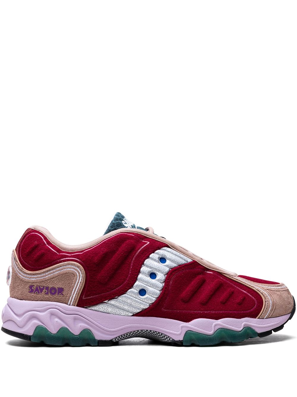 Saucony x Jae Tips Matrix "Burgundy Tan Multicolour" sneakers Red