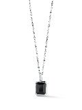 Mateo sterling silver Emerald Cut onyx necklace