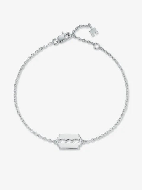 Mateo pulsera Mini Razor Blade en plata de ley