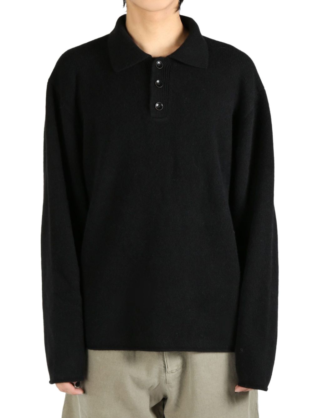 The Elder Statesman Heavy Rugby polo shirt – Black