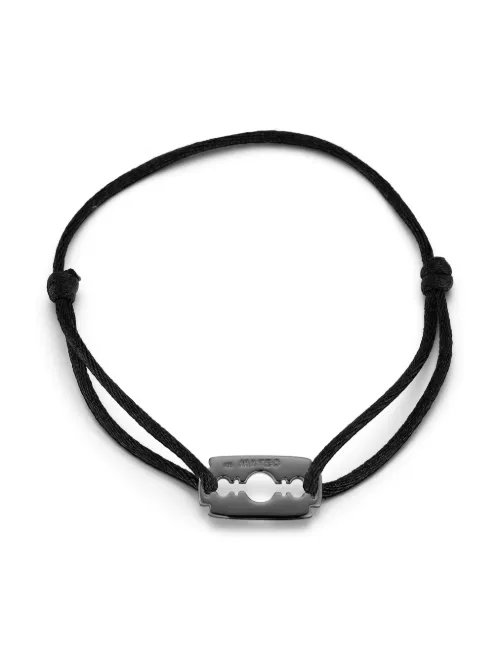 Bracelet Blacken Razor Blade en argent sterling - Mateo - Modalova