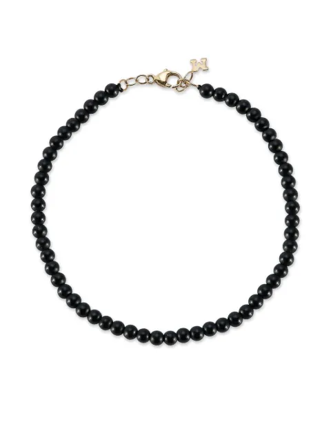 Mateo 14K yellow gold onyx beaded bracelet