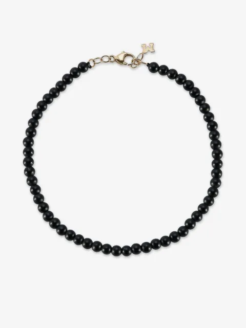 Mateo pulsera en oro amarillo de 14kt con cuentas de ónix