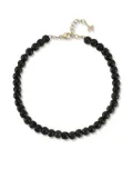 Mateo 14K yellow gold Lava Rock bracelet - Black