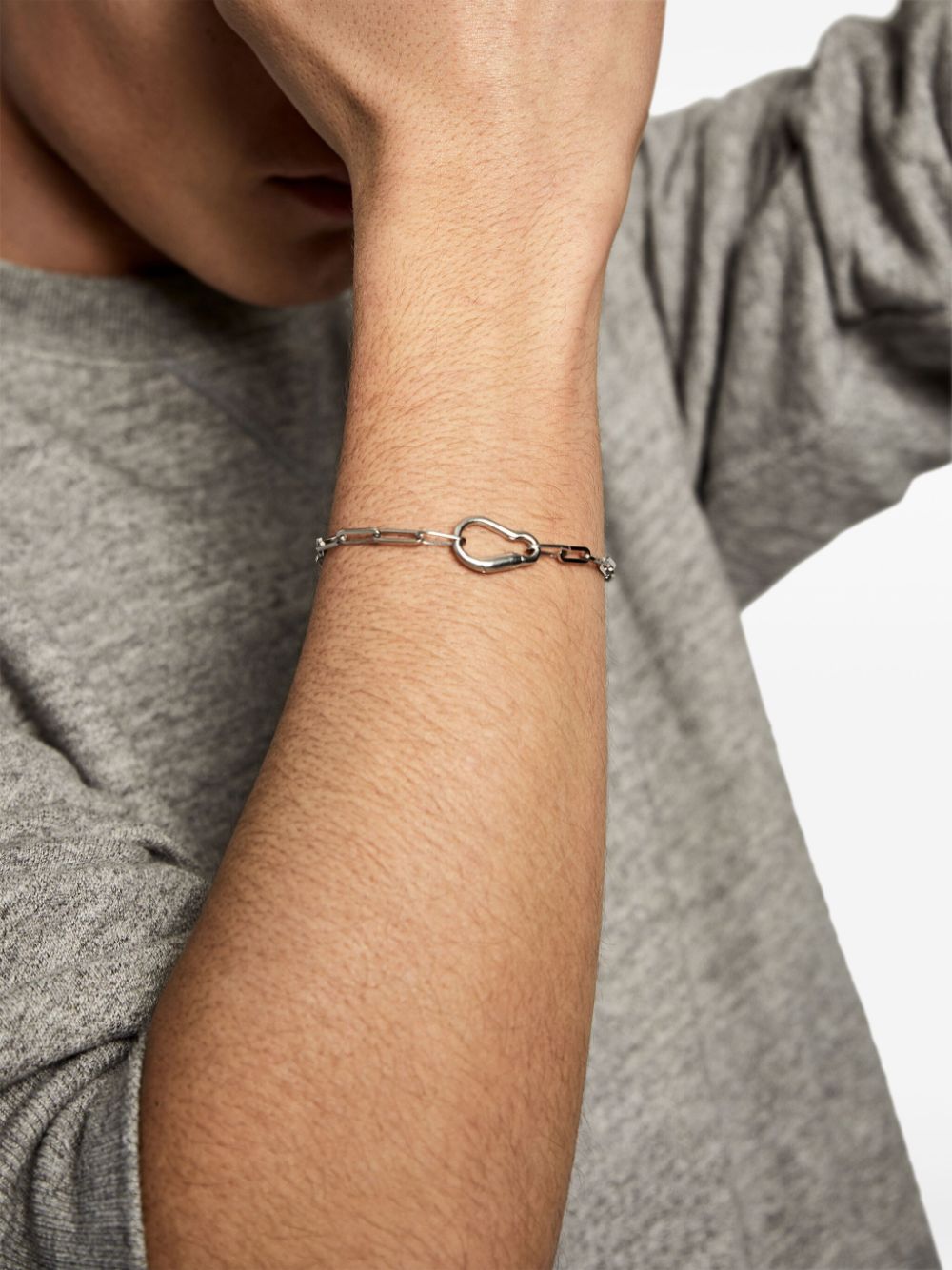 Mateo sterling silver carabiner bracelet - Zilver