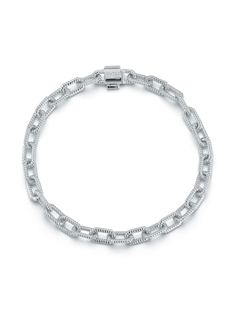 Mateo sterling silver Lock Link cable-link bracelet