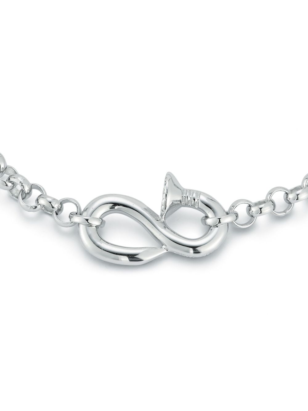 Mateo sterling silver Bent Nail bracelet - Zilver