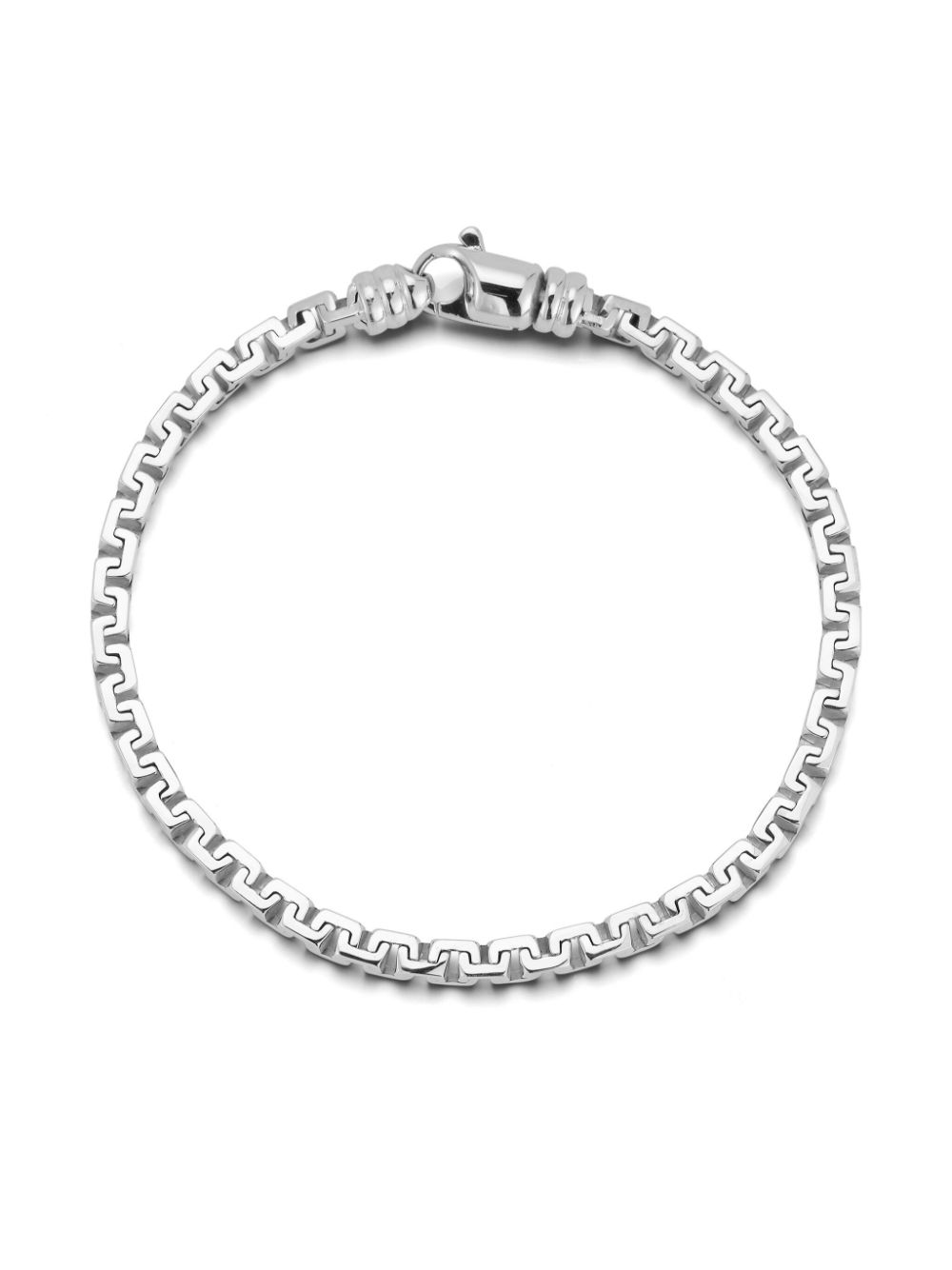 sterling silver Square Link chain bracelet