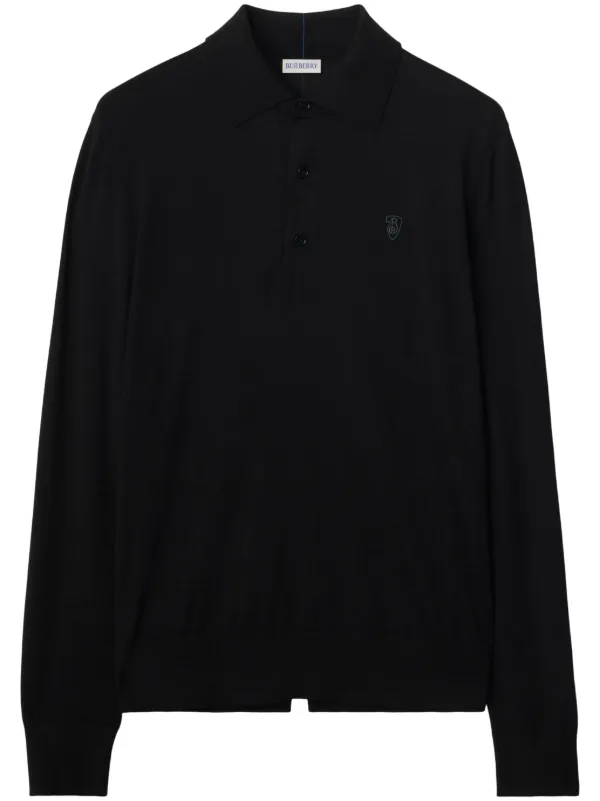 Burberry logo-embroidered Polo Shirt Black FARFETCH PH