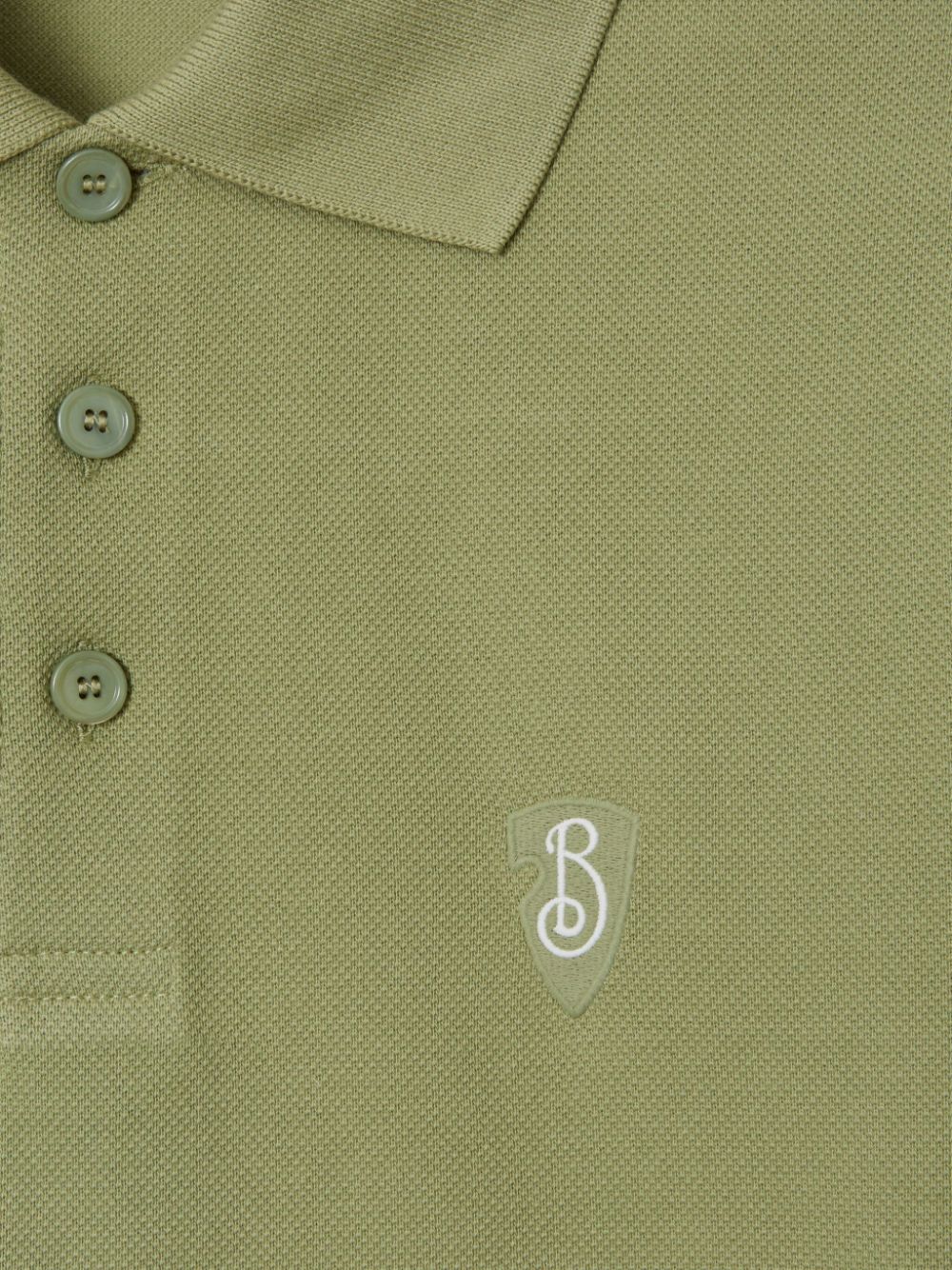 Burberry Poloshirt met geborduurd logo - Groen