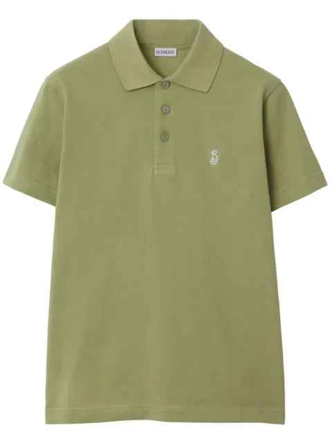 Burberry logo-embroidered polo shirt