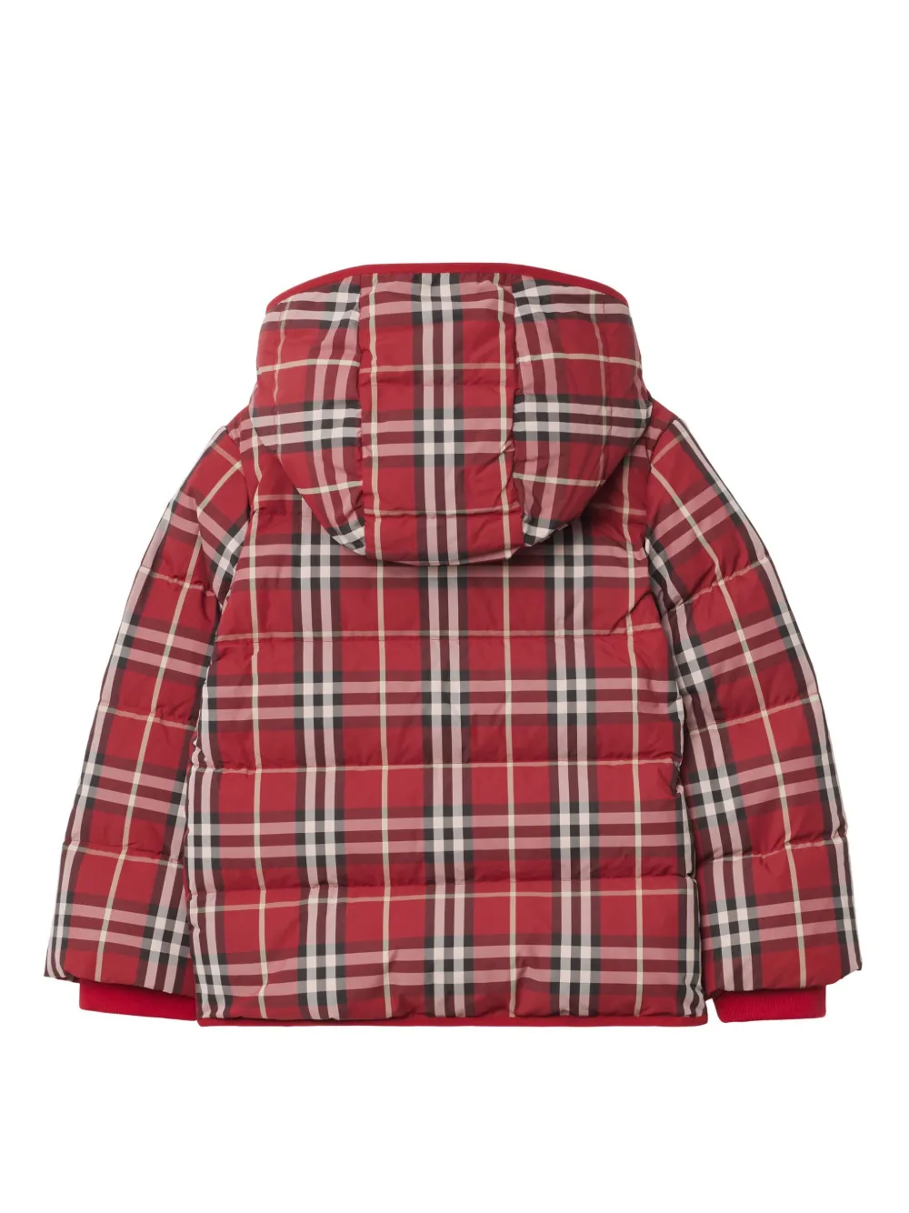 burberrykids Burberry Kids Geruit donsjack - Rood