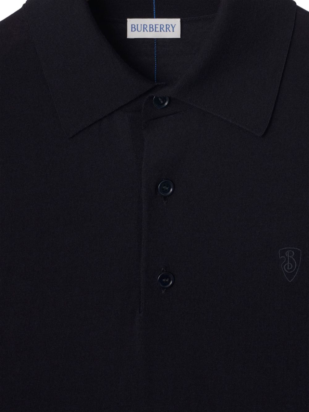 Burberry Poloshirt met geborduurd logo - Blauw