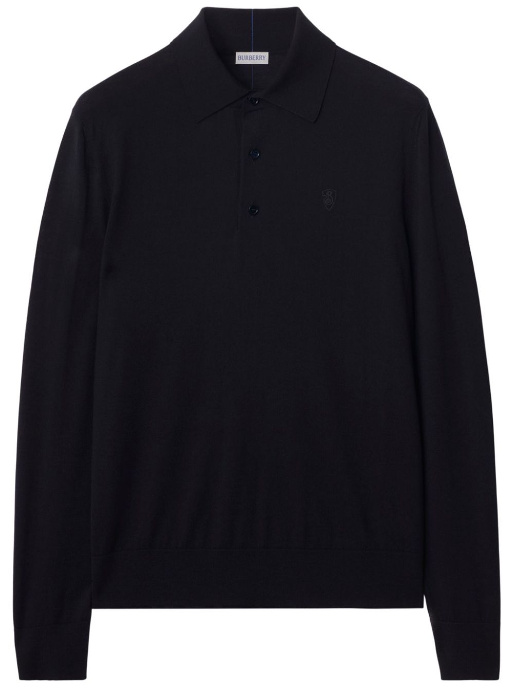 Burberry Poloshirt met geborduurd logo Blauw