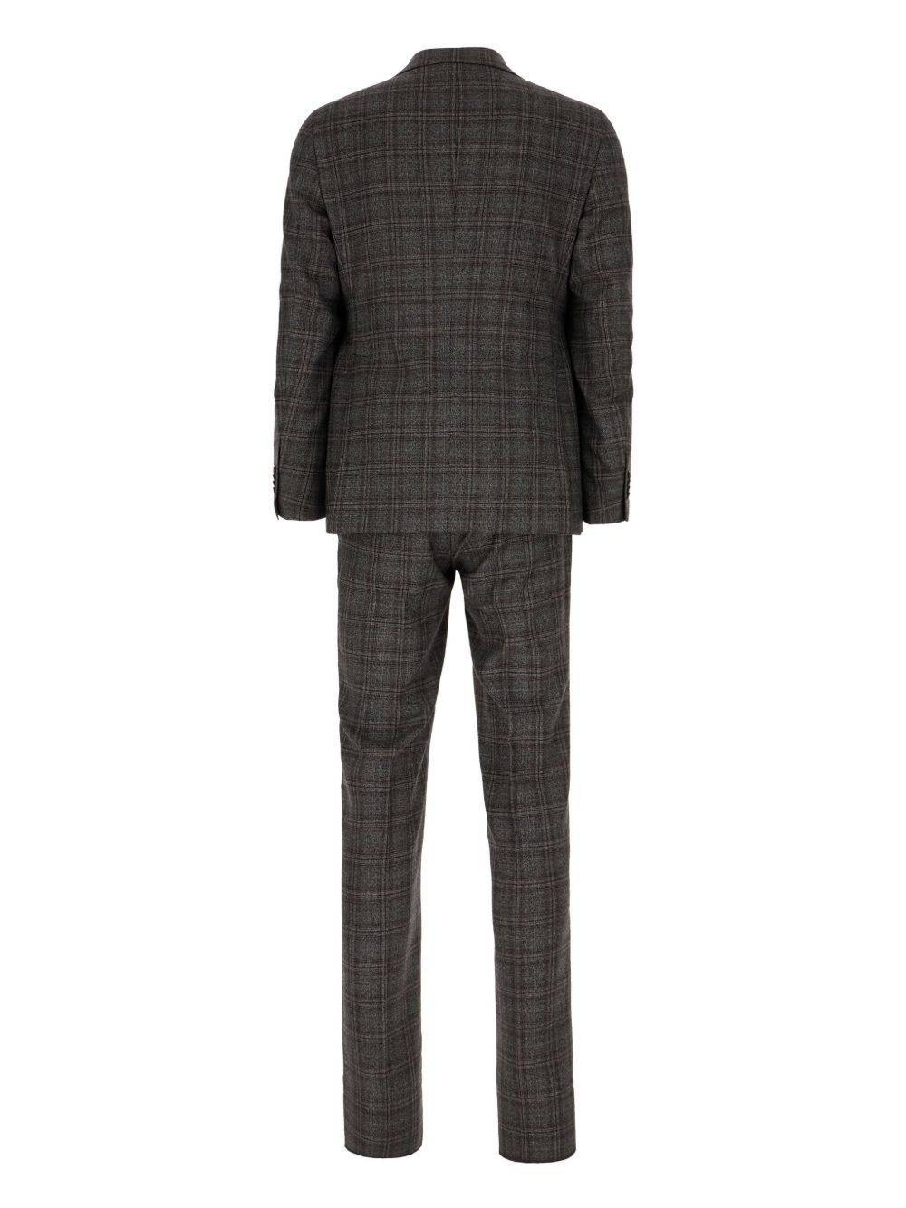 Tagliatore checkered two-piece suit - Grijs