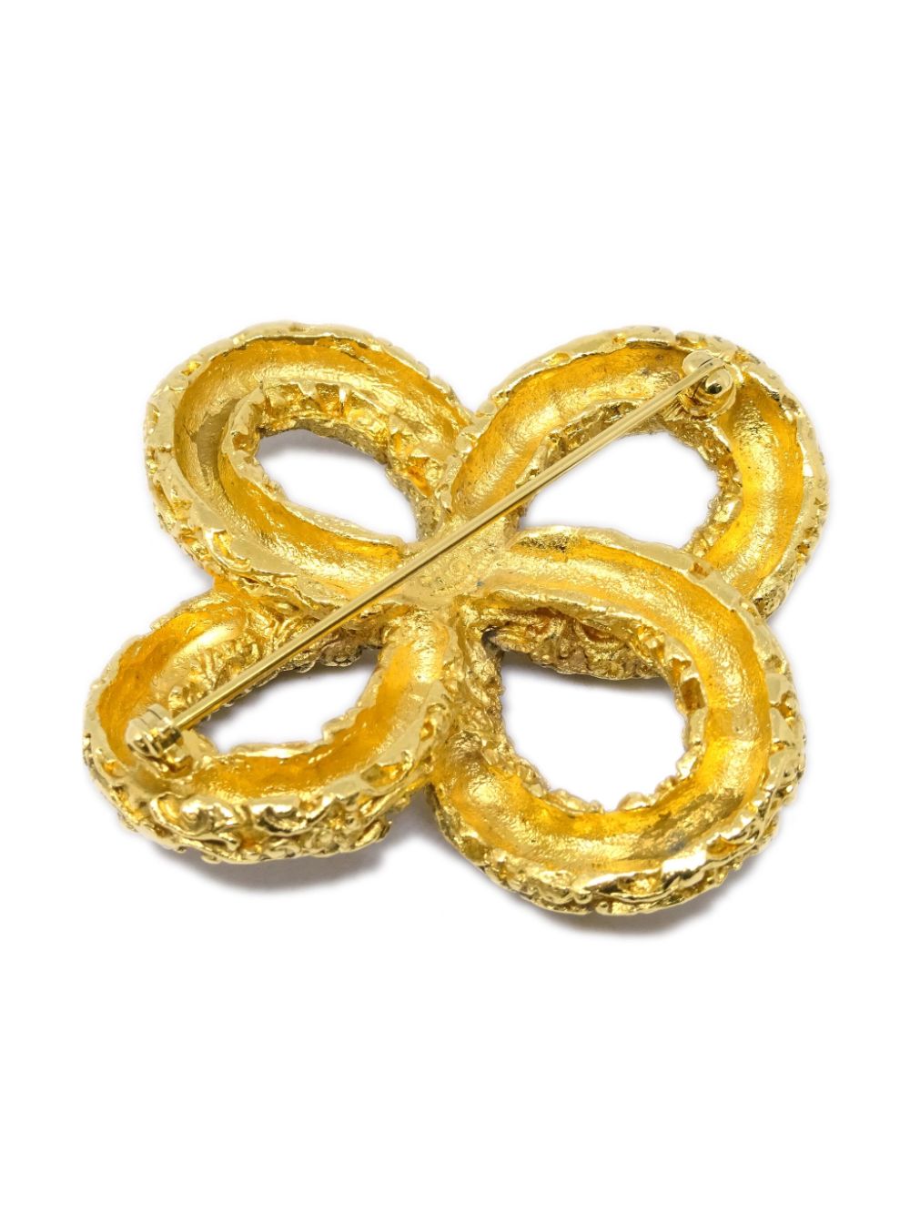 CHANEL Pre-Owned 1993 CC floral brooch - Goud