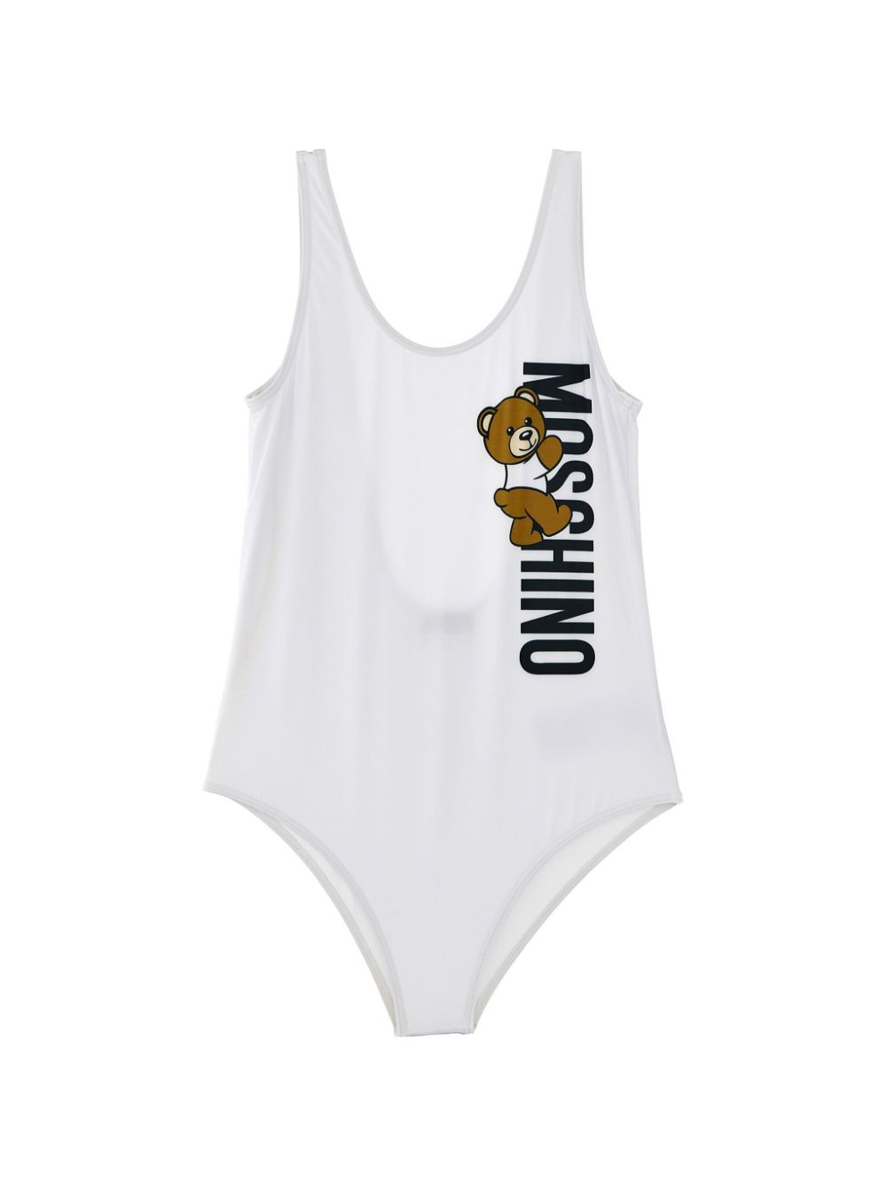 Moschino Kids Badpak met teddybeer logo Wit