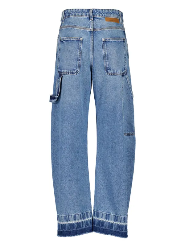デニム・ジーパン STELLA MCCARTNEY Woman Jeans Blue 6D02433SQH05 4590 Stella McCartney zip-detail straight-leg Jeans | Blue | FARFETCH