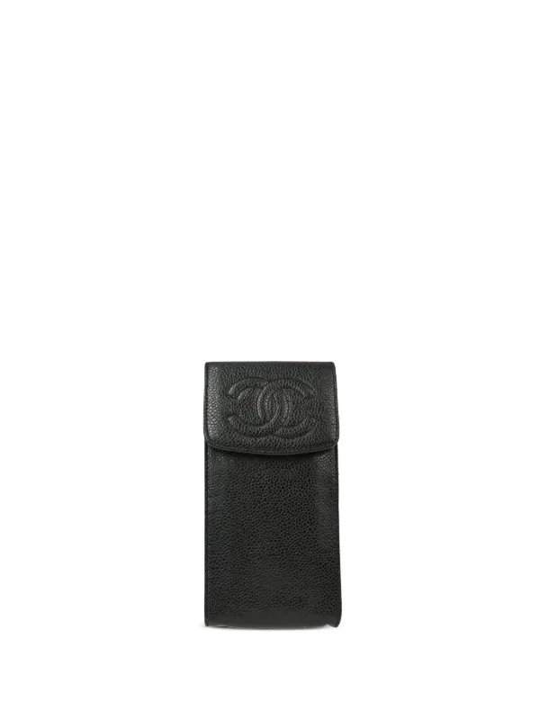 Vintage CHANEL Black sunglasses case FREE S/H] Japan CHANEL Coco Sunglasses Case Glasses Black  main image 4