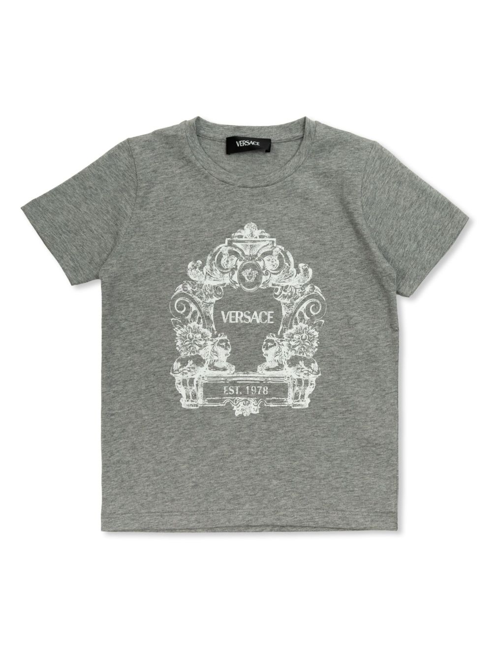 Versace Kids logo-print cotton T-shirt - Grey