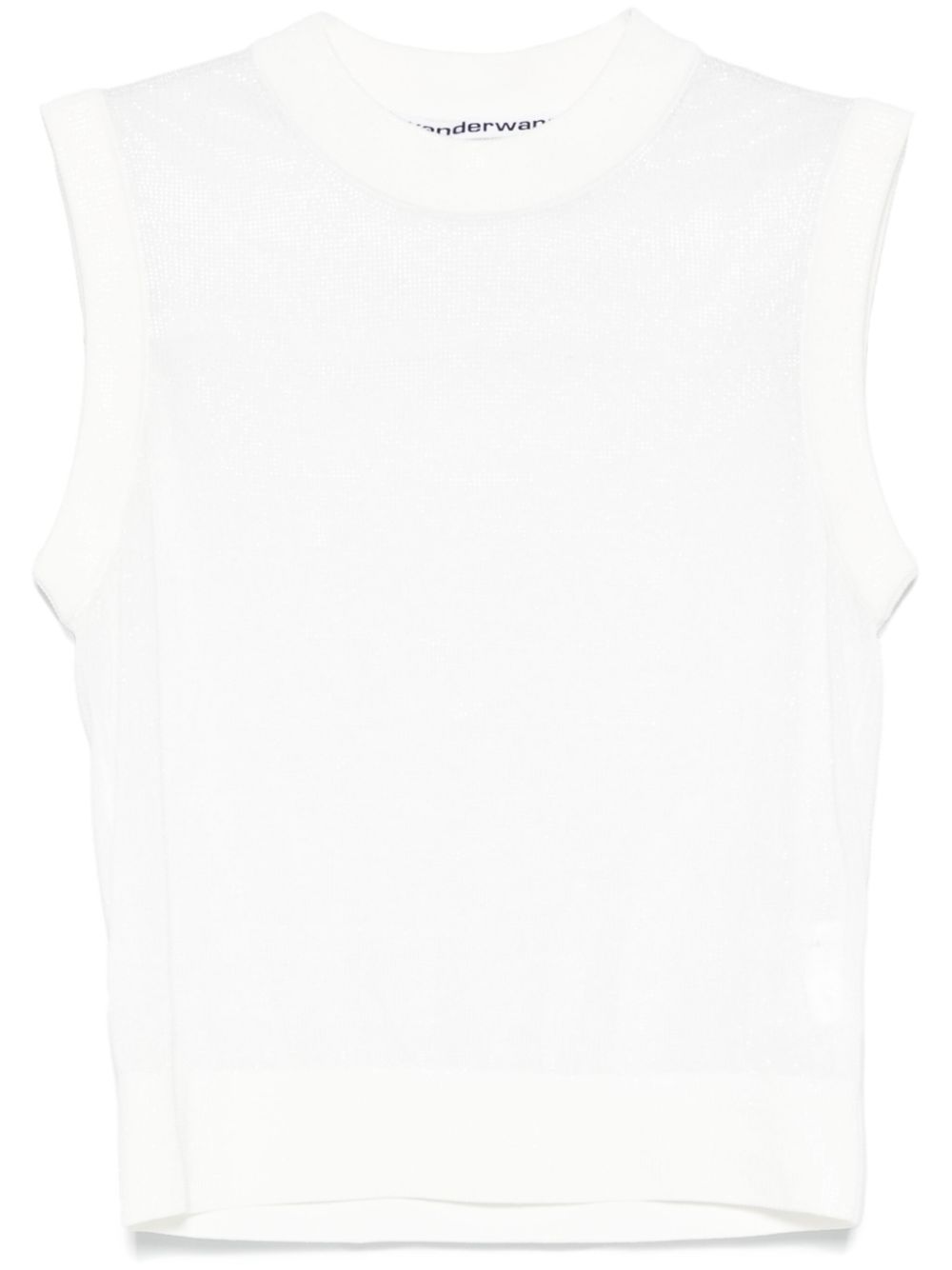 mock-neck tank top