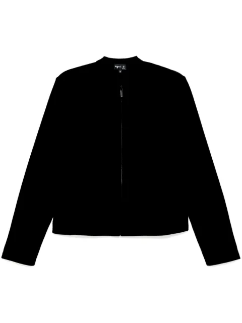 agnès b.  veste crop à fermeture zippée