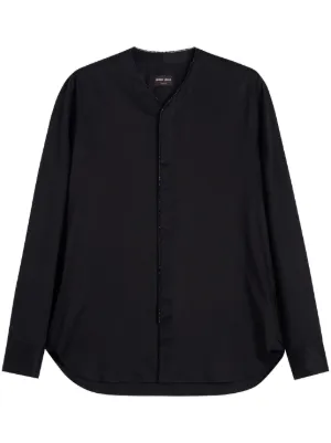 Giorgio Armani ジップアップ シャツ | ブラック | FARFETCH JP