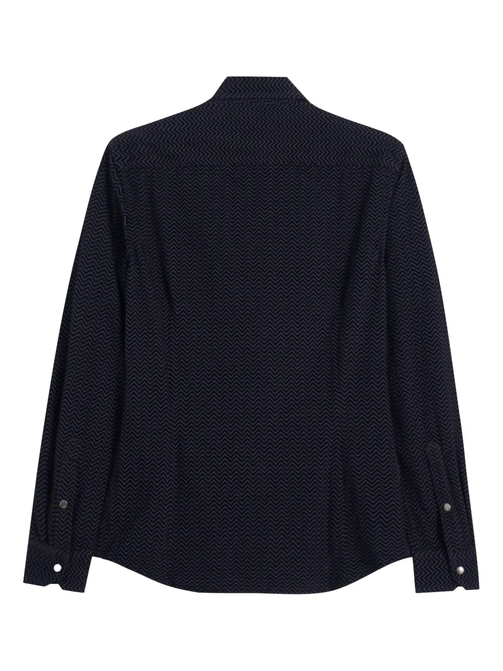 Giorgio Armani chevron-pattern shirt - Zwart