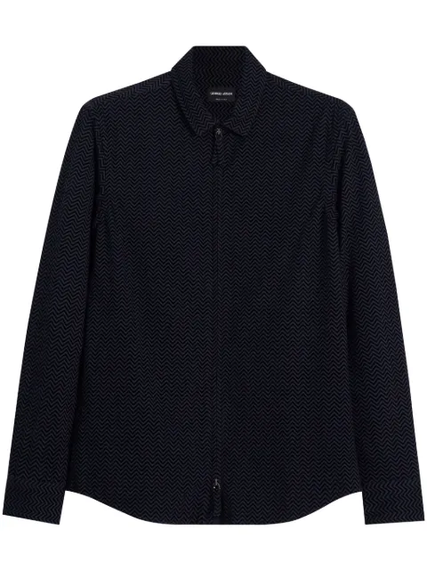 Giorgio Armani chevron-pattern shirt