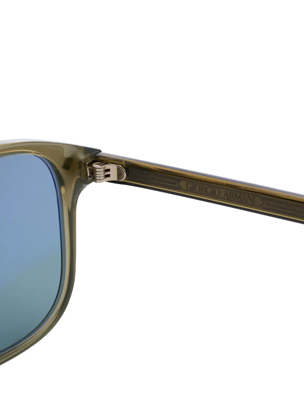 Giorgio Armani Zonnebril met vierkant montuur Groen