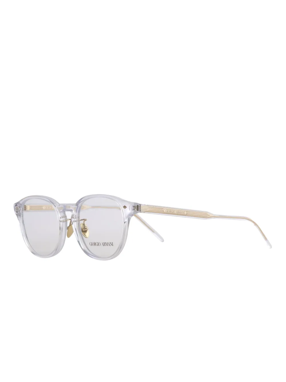 Giorgio Armani oval-frame glasses - Wit