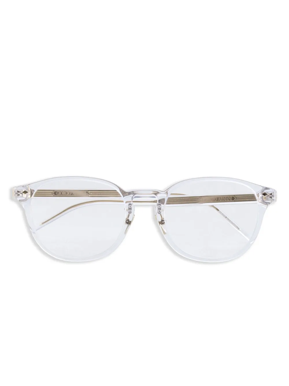 Giorgio Armani lunettes de vue à monture ovale | blanc | Image 1