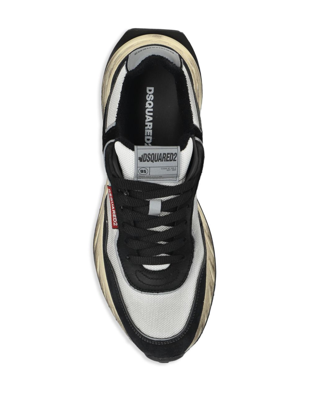 DSQUARED2 Sneakers met vlakken Zwart