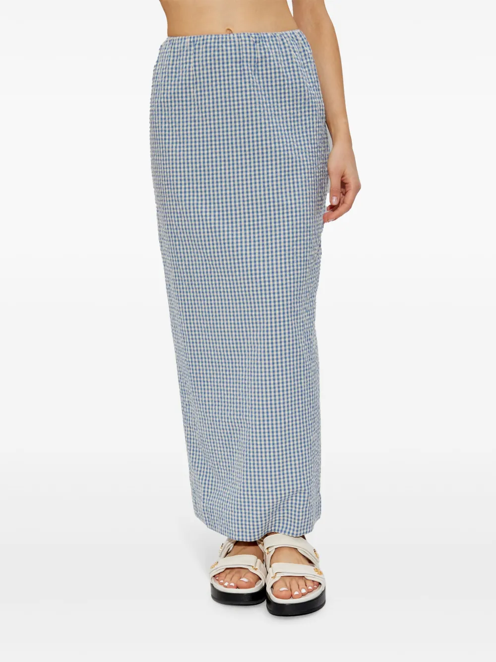 Posse gingham maxi skirt - Blauw