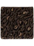 A.P.C. leopard-intarsia scarf - Brown