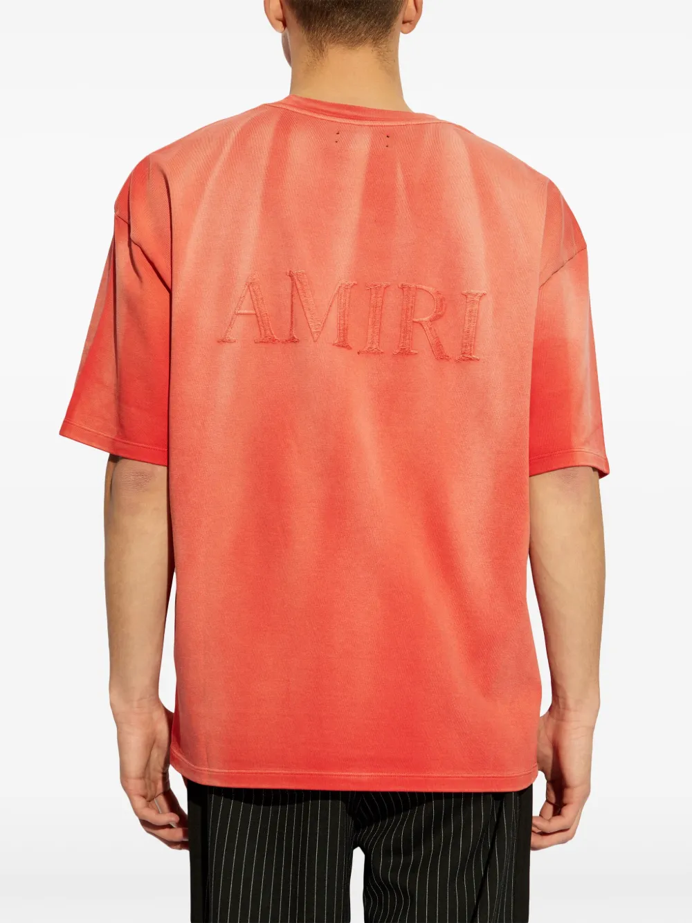 AMIRI T-shirt met geborduurd logo Rood