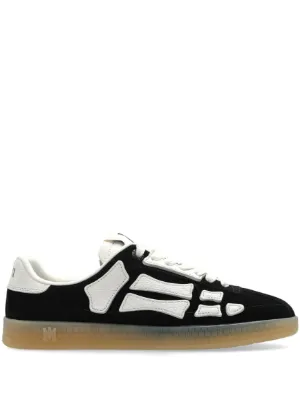 AMIRI パッチディテールスニーカー Amiri Checkered Skeleton Low Top Sneaker in Black & White | FWRD