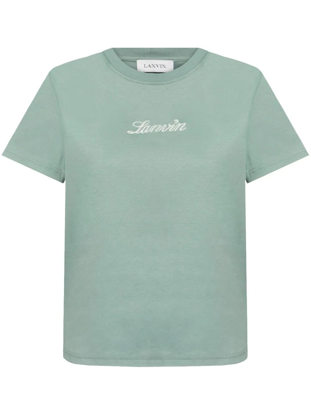 Lanvin T-shirt met geborduurd logo Groen