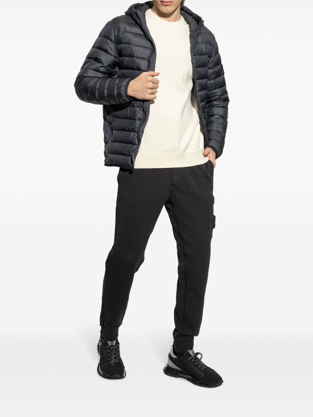 Stone Island hooded down jacket - Blauw