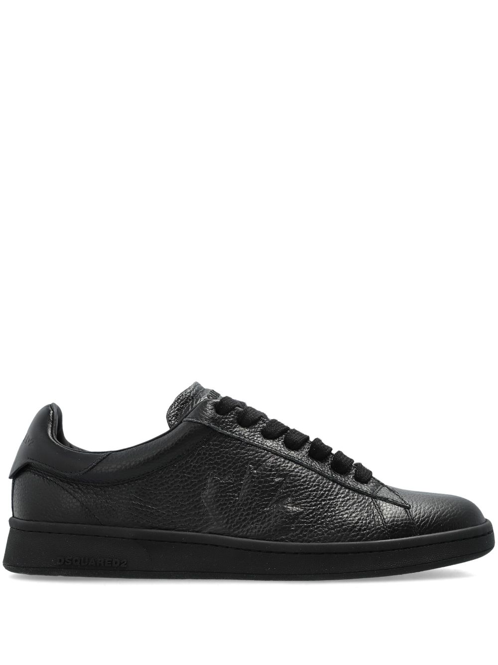 DSQUARED2 Boxer leren sneakers Zwart