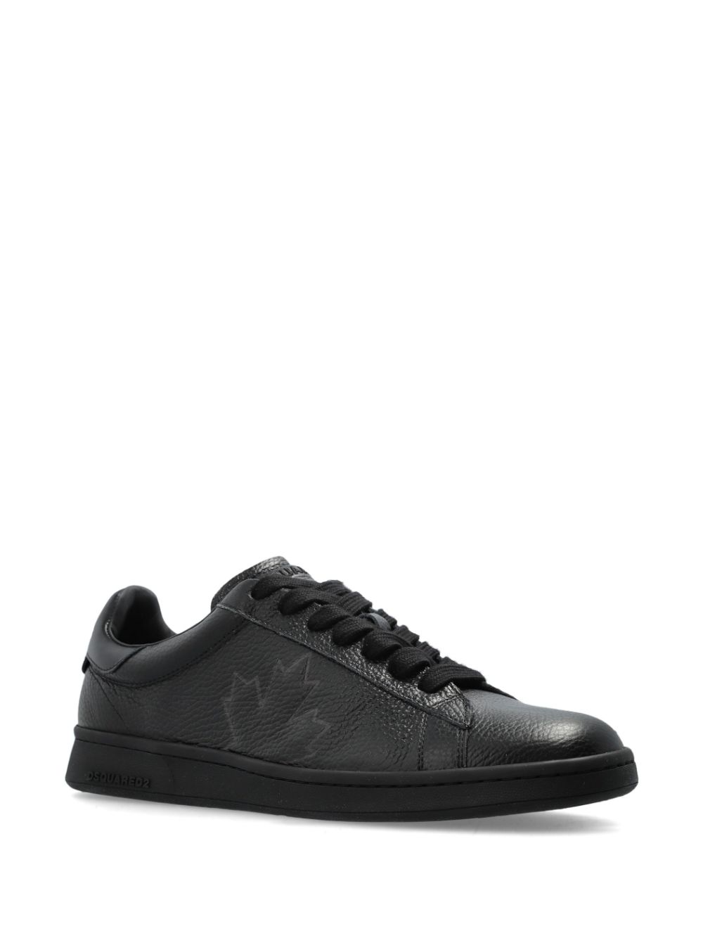 DSQUARED2 Boxer leather sneakers - Zwart