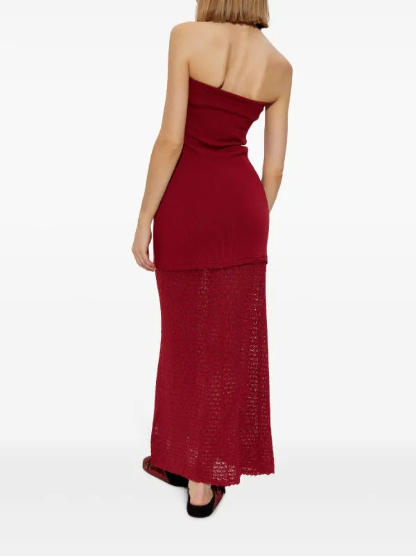 Posse Strapless Maxi Dress | Red | FARFETCH ID