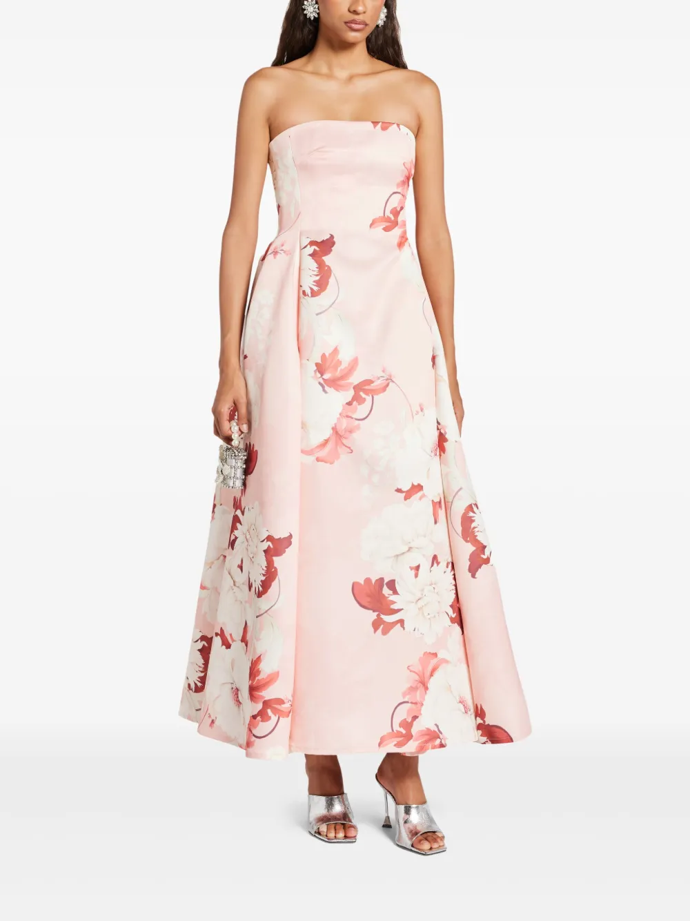 Leo Lin Nora bustier maxi-dress - Roze